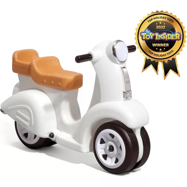 Step2 Ride Along Scooter – Aqua – Ride On Toy with Vintage-Style Design, Foot-to-Floor Toddler Scooter with Four Wheels for Extra Stability