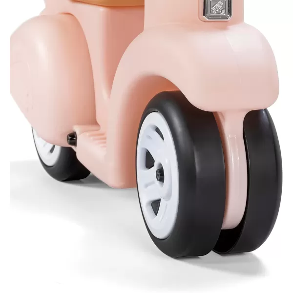 Step2 Ride Along Scooter – Aqua – Ride On Toy with Vintage-Style Design, Foot-to-Floor Toddler Scooter with Four Wheels for Extra Stability