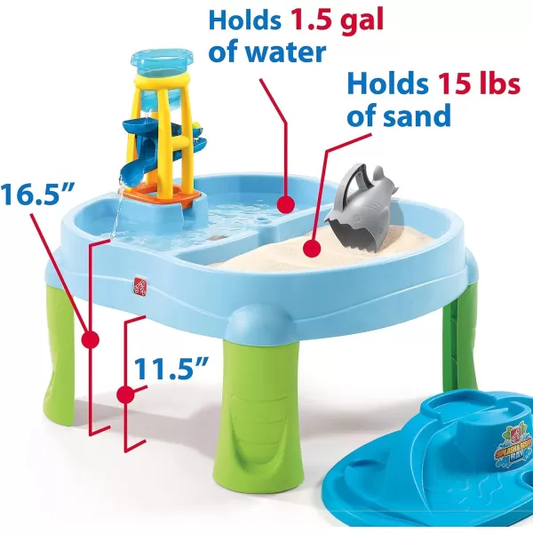 Step2 Splash N Scoop Bay Sand and Water Table, Multicolor, Deluxe Pack: Includes 7 Piece Accessory Set