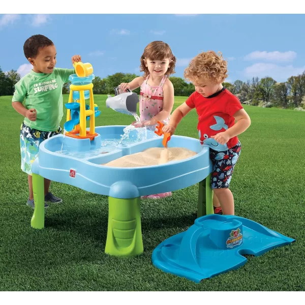 Step2 Splash N Scoop Bay Sand and Water Table, Multicolor, Deluxe Pack: Includes 7 Piece Accessory Set