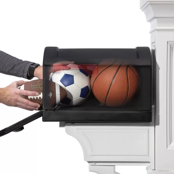 Step2 Town-to-Town XL Post-Mount Mailbox, USPS T4 Sized Mailbox, Easy to Install, Durable, Weather Resistant, Onyx Black