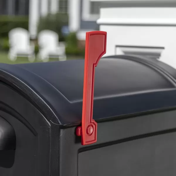 Step2 Town-to-Town XL Post-Mount Mailbox, USPS T4 Sized Mailbox, Easy to Install, Durable, Weather Resistant, Onyx Black