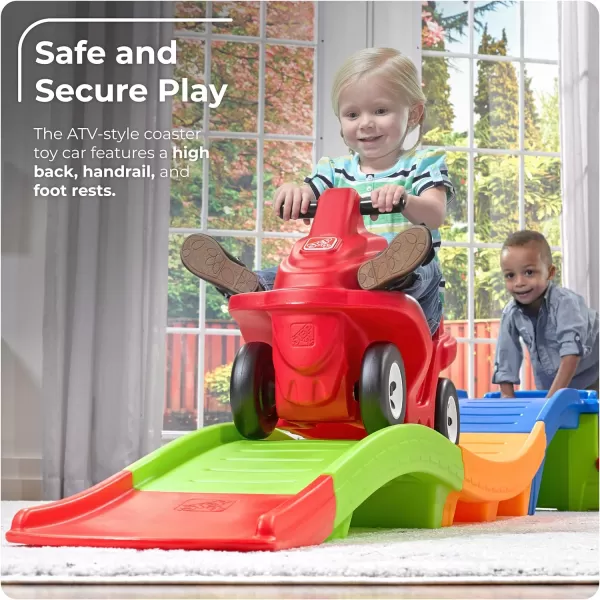 Step2 Up &amp; Down Roller Coaster Kids Toy, Ride On Push Car, Indoor/Outdoor Playset, Toddlers 2-5 Years Old, Compact Storage, Max Weight 50 lb., Multicolor