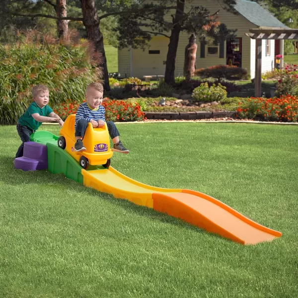 Step2 Up &amp; Down Roller Coaster Kids Toy, Ride On Push Car, Indoor/Outdoor Playset, Toddlers 2-5 Years Old, Compact Storage, Max Weight 50 lb., Multicolor