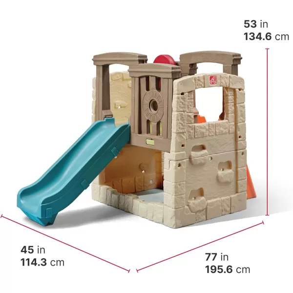 Step2 Woodland Climber II Kids Playset, Ages 2 –6 Years Old, Toddler Slide and Climbing Wall, Outdoor Playground for Backyard, Sturdy Plastic Frame, Easy Set Up