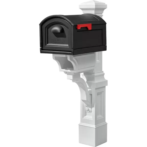 Step2 Atherton Extra Large Mailbox and Post Kit, Easy to Install, Large Mailboxes for Outside, Heavy-Duty, Weather Resistant, Onyx Black
