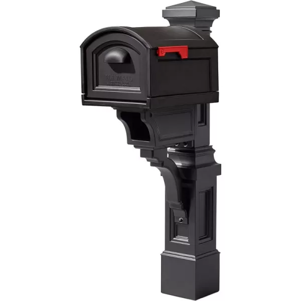 Step2 Atherton Extra Large Mailbox and Post Kit, Easy to Install, Large Mailboxes for Outside, Heavy-Duty, Weather Resistant, Onyx Black