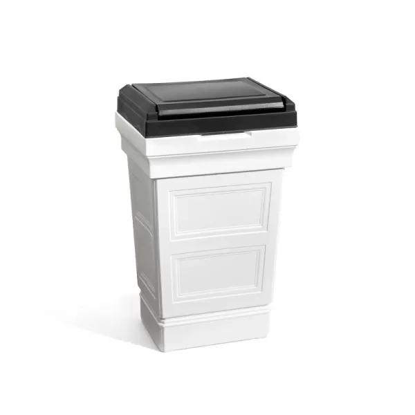 Step2 Atherton Onyx Black 30-Gallon Indoor/Outdoor Trash Can with Removable Lid