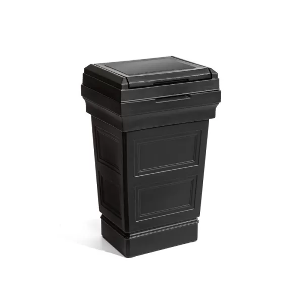 Step2 Atherton Onyx Black 30-Gallon Indoor/Outdoor Trash Can with Removable Lid