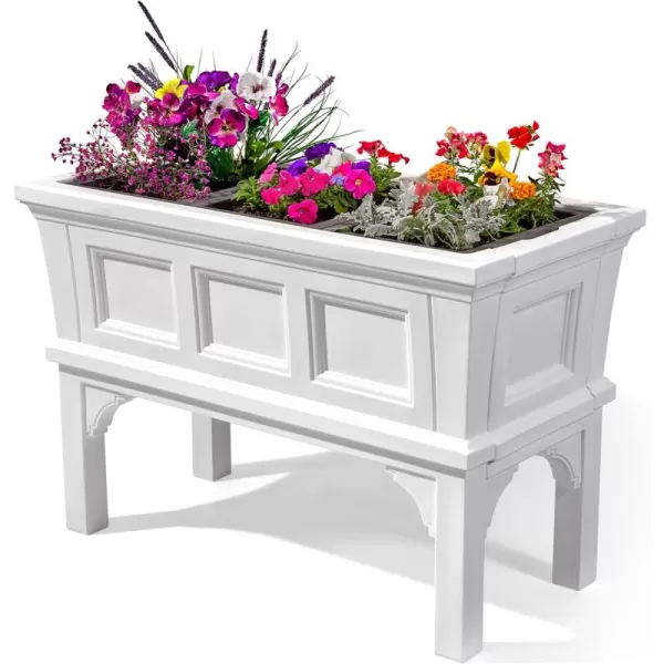 Step2 Atherton Planter Box, Large Outside All-Season All-Weather Gardening Box for Patio and Front Porch Planter, Onyx Black