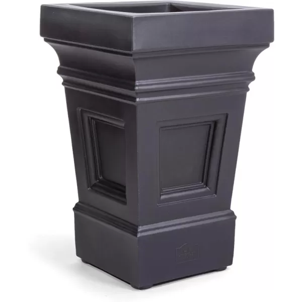 Step2 Atherton Square Planter Box, Outside All-Weather Gardening and Flower Box, For Patio or Front Porch, 2-Pack, Classic White