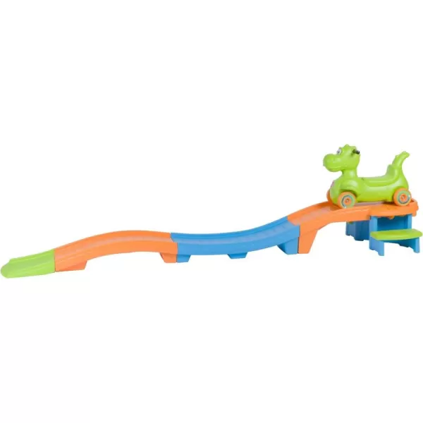 Step2 Dino Dash Up &amp; Down Roller Coaster Toy for Kids, Ride On Push Car, Indoor/Outdoor Playset, Toddler Ages 2-5 Years Old, Compact Storage, Max Weight 50 lb., Green