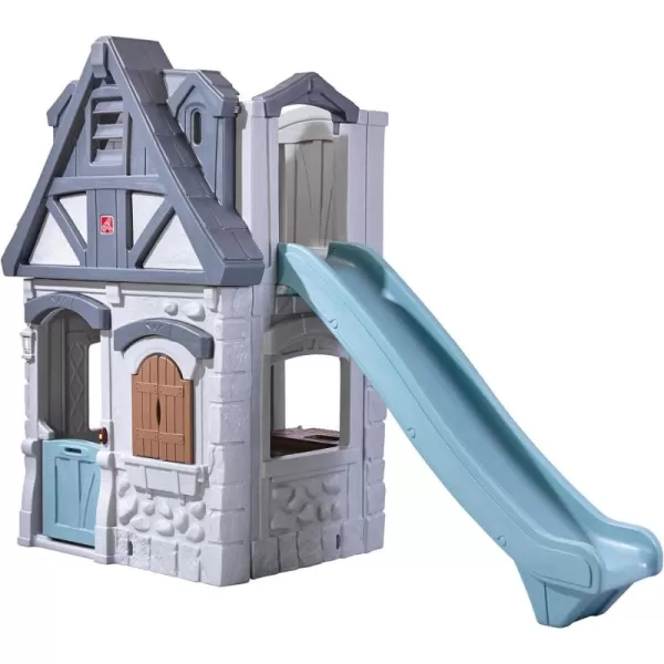 Step2 Enchanting Adventures 2-Story Playhouse &amp; Slide for Kids, Outdoor Playhouse with Kitchenette and Slide, Ages 4 - 8 Years Old, Easy Assembly