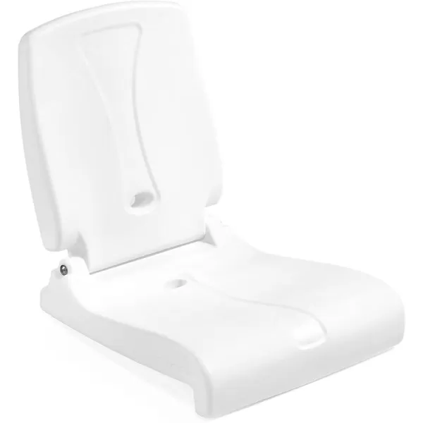 Step2 Foldable Adult Flip Seat, Portable Outdoor Chair for Poolside, Tailgating, Camping, Sporting Events, Picnic and Beach Chair, Provides Back Support When Sitting on Ground, White