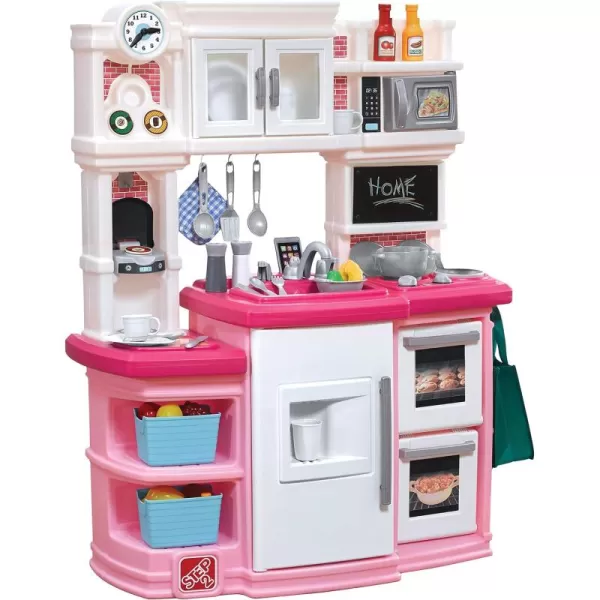 Step2 Great Gourmet Kitchen | Durable Kids Kitchen Playset with Lights &amp; Sounds | Tan Plastic Play Kitchen