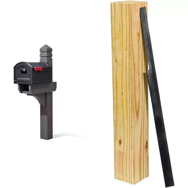 Step2 Lakewood Extra Large Mailbox and Mailbox Post Kit, Easy to Install, Mailboxes for Outside, Heavy-Duty, Weather Resistant, Brown