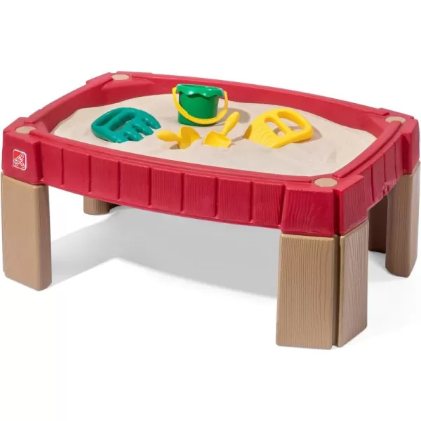 Step2 Naturally Playful Sand Table, Kids Sand Activity Sensory Table, 5 Piece Accessory Kit, Toddler Summer Outdoor Toys, 2+ Years Old