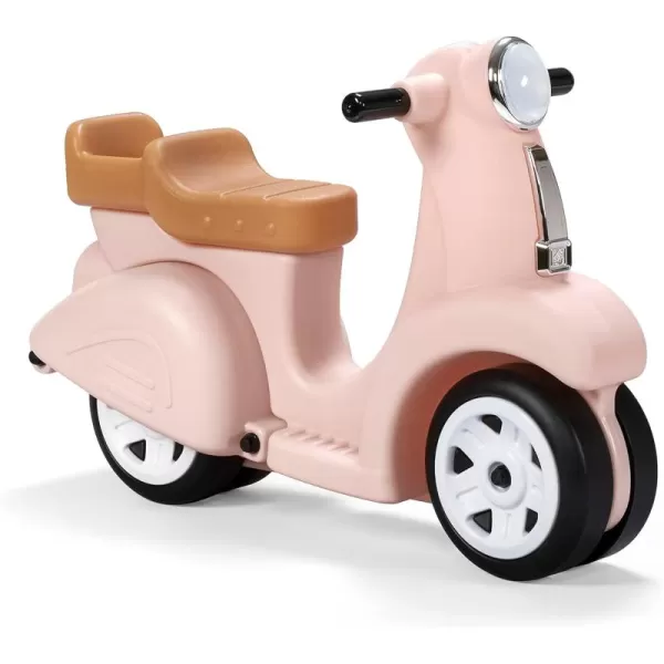 Step2 Ride Along Scooter – Aqua – Ride On Toy with Vintage-Style Design, Foot-to-Floor Toddler Scooter with Four Wheels for Extra Stability