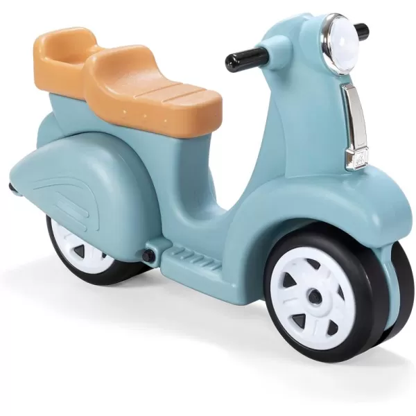 Step2 Ride Along Scooter – Aqua – Ride On Toy with Vintage-Style Design, Foot-to-Floor Toddler Scooter with Four Wheels for Extra Stability