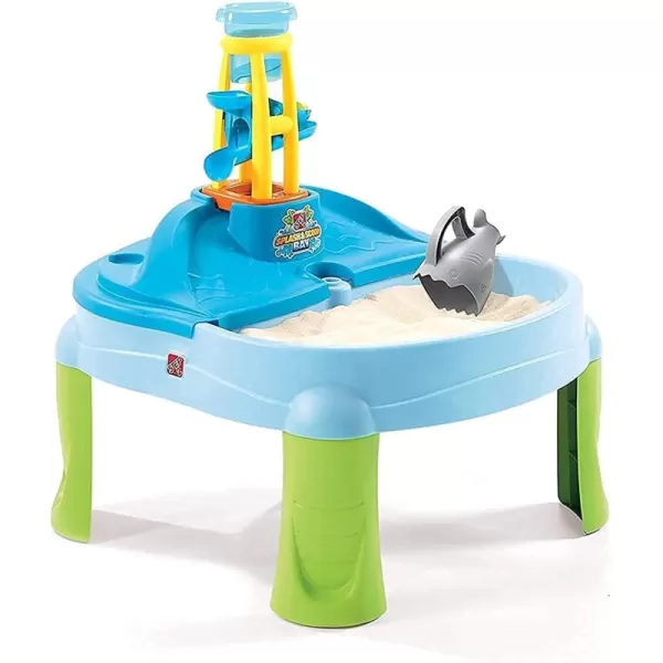 Step2 Splash N Scoop Bay Sand and Water Table, Multicolor, Deluxe Pack: Includes 7 Piece Accessory Set