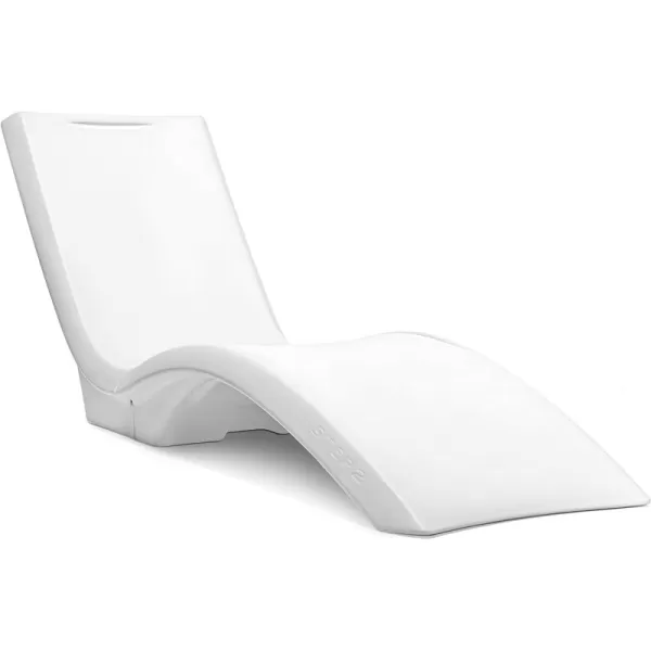 Step2 Vero Pool Lounger Loveseat, Fade-Resistant, Waterproof Patio Furniture, Pool Lounge Chair for Sun Shelf, Use in Pools up to 9-Inches of Water, Weighted, White