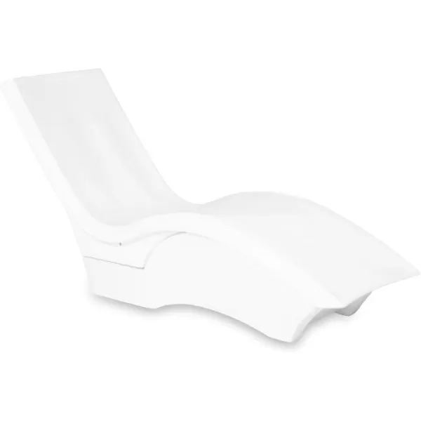 Step2 Vero Pool Lounger Loveseat, Fade-Resistant, Waterproof Patio Furniture, Pool Lounge Chair for Sun Shelf, Use in Pools up to 9-Inches of Water, Weighted, White