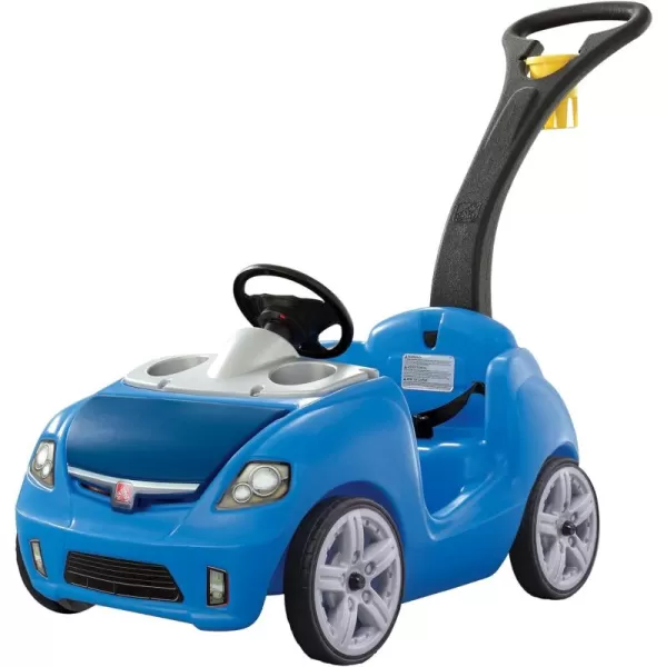 Step2 Whisper Ride II Kids Push Cars, Ride On Car, Seat Belt, Horn, Toddlers Ages 1.5 – 4 Years Old, Max Weight 50 lbs., Quick Storage, Stroller Substitute, Blue