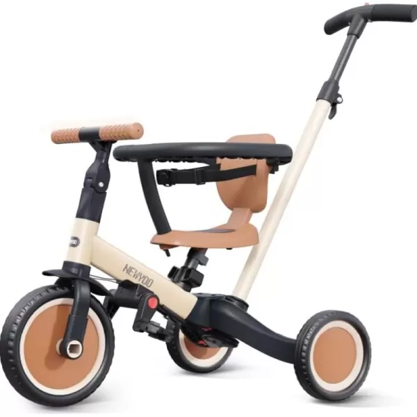 newyoo TR008 Toddler Push Tricycle, Toddler Bike for 1-3 Years Olds, Birthday Gift for Boys &amp; Girls, 5 in 1 Balance Bike with Handle, Kids Trike with Safe Bar, Green