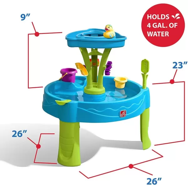 Step2 897400 Summer Showers Splash Tower Water Table, Water table base with water tower and 8-piece accessory set