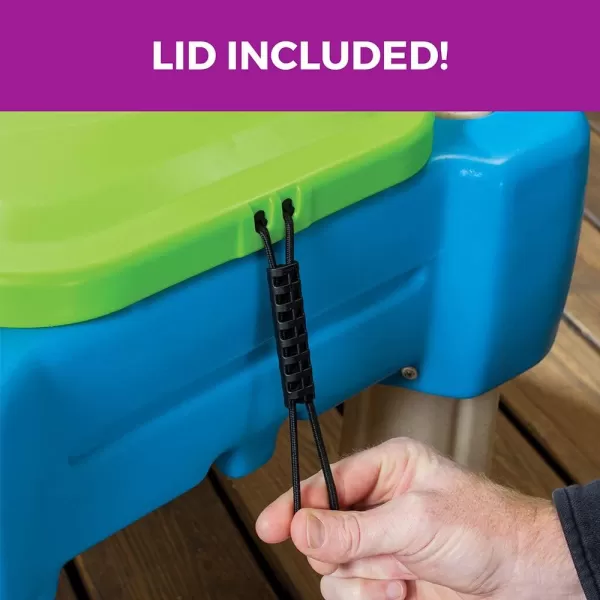 Step2 Cascading Cove with Umbrella, Kids Sand and Water Activity Sensory Table, 6 Piece Accessory Kit, Toddler Summer Outdoor Toys, 1.5+ Years Old