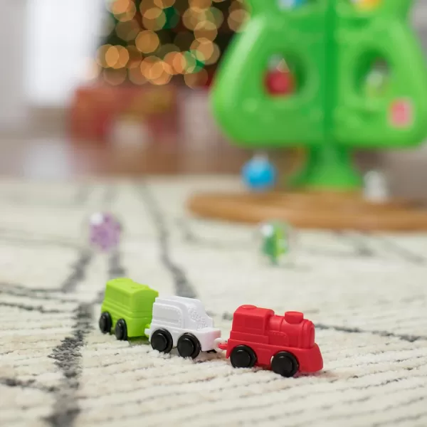 Step2 My First Christmas Tree for Kids, Interactive Christmas Tree Toy, Toddlers Ages 1.5+ Years Old, 12 Colorful Plastic Ornaments to Decorate, Mini Train Set Circles the Skirt