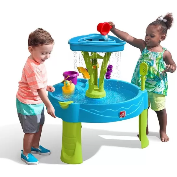 Step2 897400 Summer Showers Splash Tower Water Table, Water table base with water tower and 8-piece accessory set