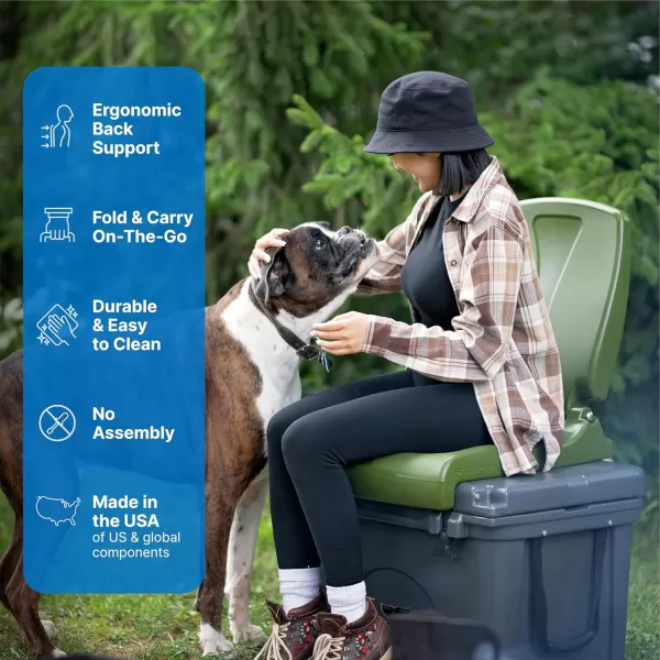 Step2 Foldable Adult Flip Seat, Portable Outdoor Chair for Poolside, Tailgating, Camping, Picnic Chair, Provides Back Support When Sitting on Ground, Bright Pink