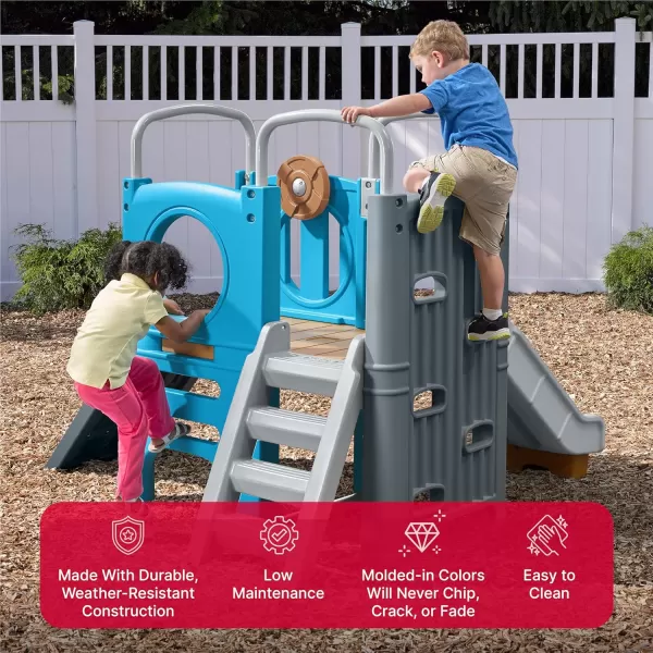 Step2 Scout &amp; Slide Climber Playset for Kids, Ages 2+ Years Old, Toddler Outdoor Playground for Backyard, Slide and Climbing Wall, Sturdy Plastic Frame, Easy Set Up