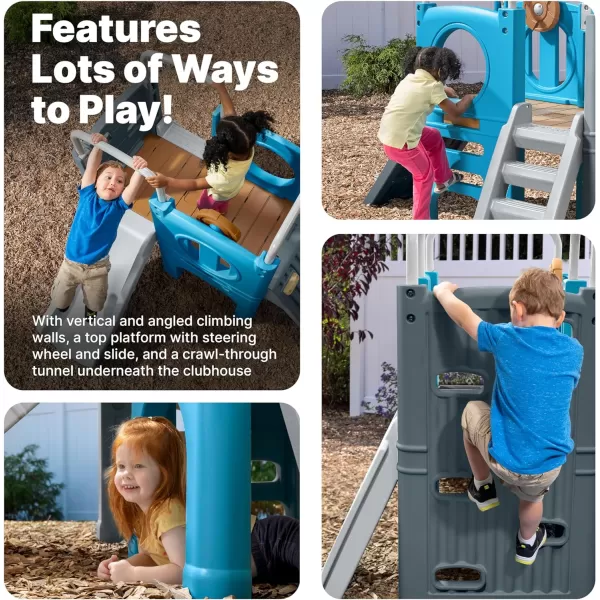 Step2 Scout &amp; Slide Climber Playset for Kids, Ages 2+ Years Old, Toddler Outdoor Playground for Backyard, Slide and Climbing Wall, Sturdy Plastic Frame, Easy Set Up