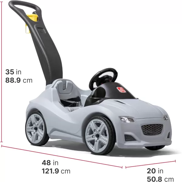 Step2 Whisper Ride Cruiser Kids Push Car, Ride On Car, Seat Belt and Horn, Toddlers 18 - 48 months, Easy Storage, Red, 90.8x50.2x120.7 centimeters