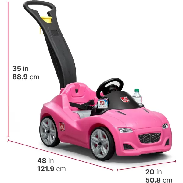 Step2 Whisper Ride Cruiser Kids Push Car, Ride On Car, Seat Belt and Horn, Toddlers 18 - 48 months, Easy Storage, Red, 90.8x50.2x120.7 centimeters