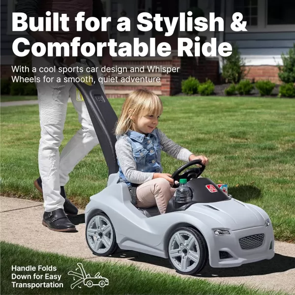 Step2 Whisper Ride Cruiser Kids Push Car, Ride On Car, Seat Belt and Horn, Toddlers 18 - 48 months, Easy Storage, Red, 90.8x50.2x120.7 centimeters