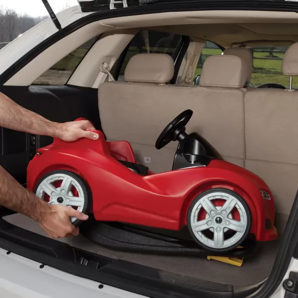 Step2 Whisper Ride Cruiser Kids Push Car, Ride On Car, Seat Belt and Horn, Toddlers 18 - 48 months, Easy Storage, Red, 90.8x50.2x120.7 centimeters