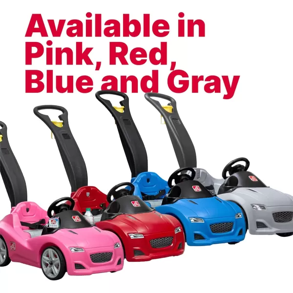 Step2 Whisper Ride Cruiser Kids Push Car, Ride On Car, Seat Belt and Horn, Toddlers 18 - 48 months, Easy Storage, Red, 90.8x50.2x120.7 centimeters
