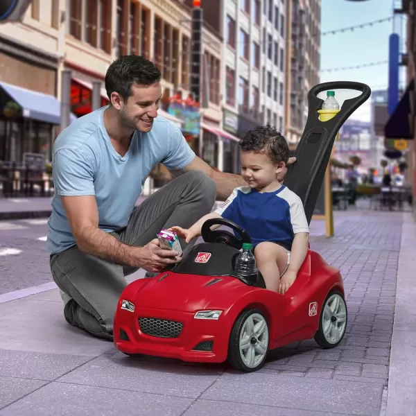 Step2 Whisper Ride Cruiser Kids Push Car, Ride On Car, Seat Belt and Horn, Toddlers 18 - 48 months, Easy Storage, Red, 90.8x50.2x120.7 centimeters