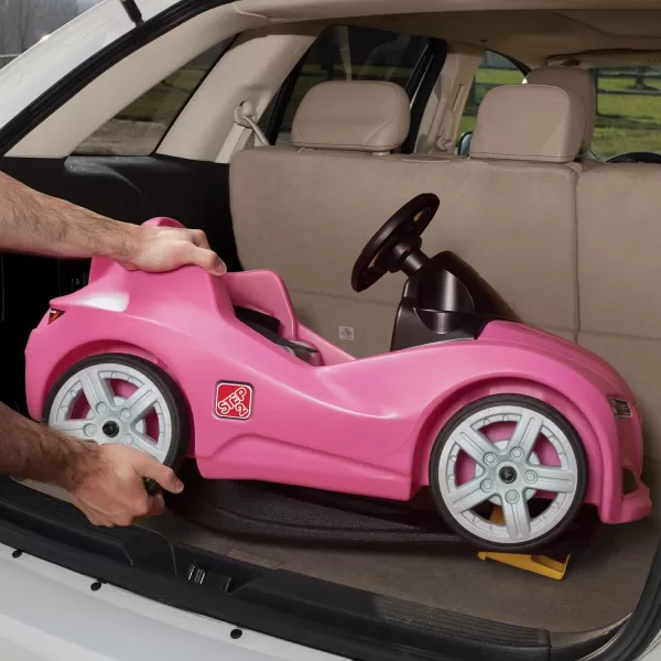 Step2 Whisper Ride Cruiser Kids Push Car, Ride On Car, Seat Belt and Horn, Toddlers 18 - 48 months, Easy Storage, Red, 90.8x50.2x120.7 centimeters