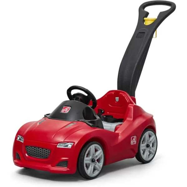 Step2 Whisper Ride Cruiser Kids Push Car, Ride On Car, Seat Belt and Horn, Toddlers 18 - 48 months, Easy Storage, Red, 90.8x50.2x120.7 centimeters