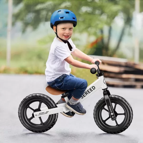SEREED 12 Inch Toddler Balance Bike, No Pedal Bike for Kids 24 Months to 5 Years Old, Customize Plate , Tool-Free Adjustments, Gift for Boys Girls 2-5 