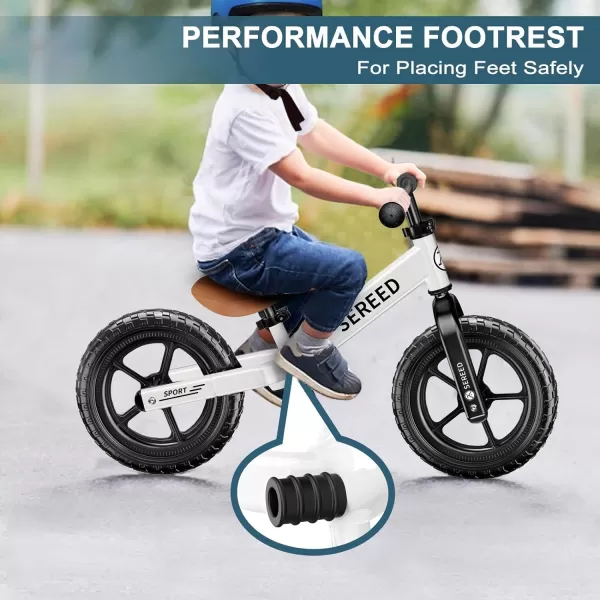SEREED 12 Inch Toddler Balance Bike, No Pedal Bike for Kids 24 Months to 5 Years Old, Customize Plate , Tool-Free Adjustments, Gift for Boys Girls 2-5 