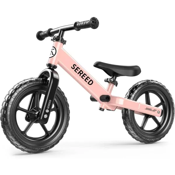 SEREED 12 Inch Toddler Balance Bike, No Pedal Bike for Kids 24 Months to 5 Years Old, Customize Plate , Tool-Free Adjustments, Gift for Boys Girls 2-5 