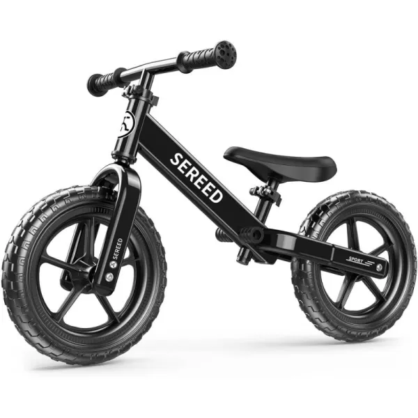 SEREED 12 Inch Toddler Balance Bike, No Pedal Bike for Kids 24 Months to 5 Years Old, Customize Plate , Tool-Free Adjustments, Gift for Boys Girls 2-5 