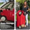 imageStep2 All Around Canopy Wagon Kids Ride On Toy Stroller Substitute Includes Seat Belts Made of Durable Plastic Max Weight 75 lbs For Toddlers 155 Years OldRed