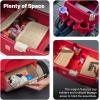 imageStep2 All Around Canopy Wagon Kids Ride On Toy Stroller Substitute Includes Seat Belts Made of Durable Plastic Max Weight 75 lbs For Toddlers 155 Years OldRed