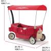 imageStep2 All Around Canopy Wagon Kids Ride On Toy Stroller Substitute Includes Seat Belts Made of Durable Plastic Max Weight 75 lbs For Toddlers 155 Years OldRed